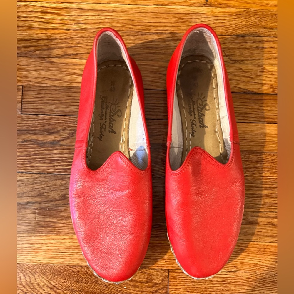 Sabah Red Loafers// size 11 (42 European size)